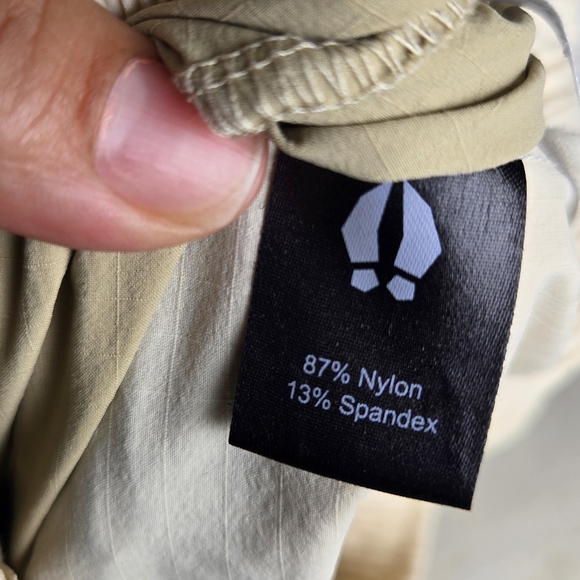 Bearded Goat Women's Summit shorts Khaki/black Drawstring Sz Large - Picture 10 of 13